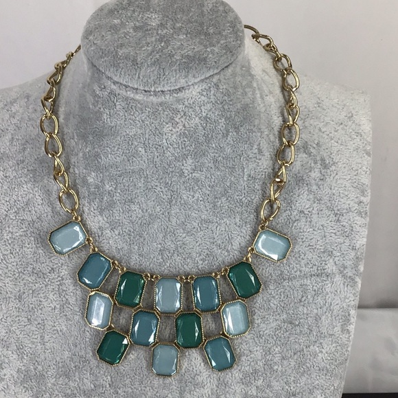 Necklace fashion statement gold tone rhinestone - Picture 3 of 8